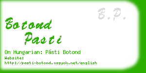 botond pasti business card